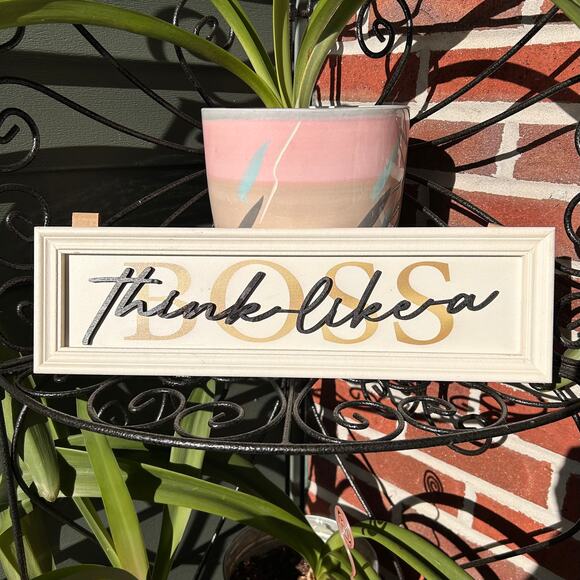 NWT Michaels "Think Like a BOSS" Plaque by Ashland - Picture 1 of 10
